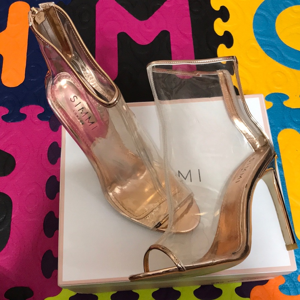 Clear Rose Gold Heels